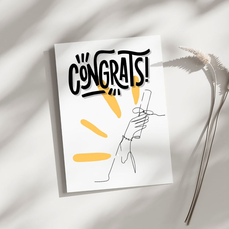 Congrats Grad - Blank Greeting Card