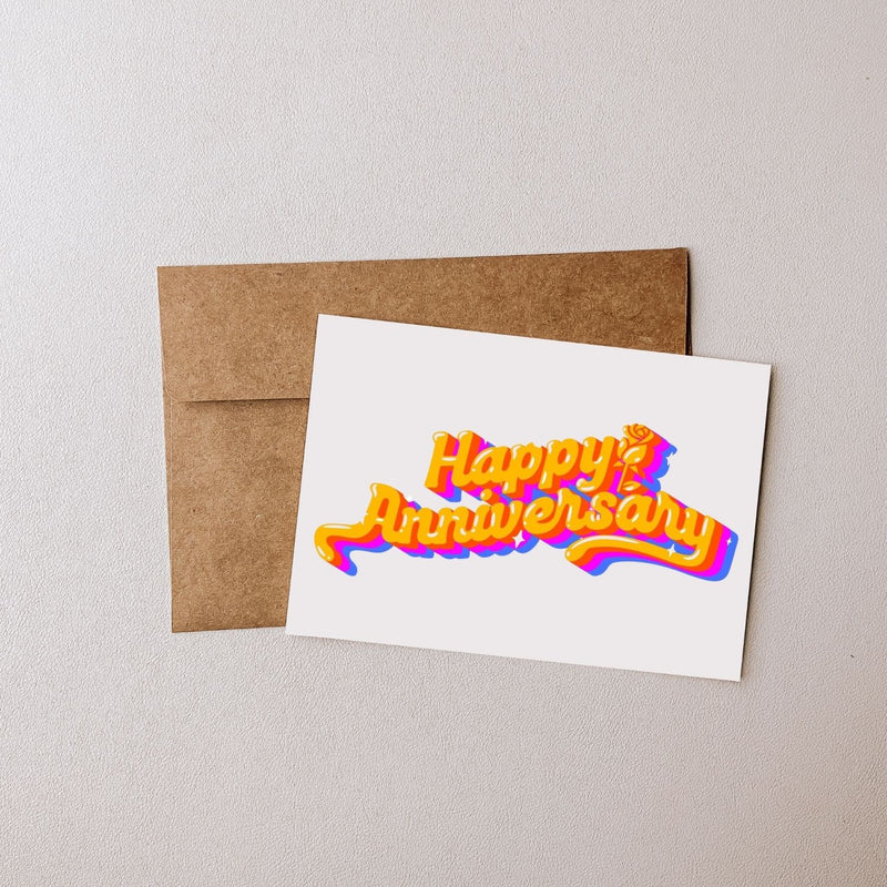 Happy Anniversary - Blank Greeting Card