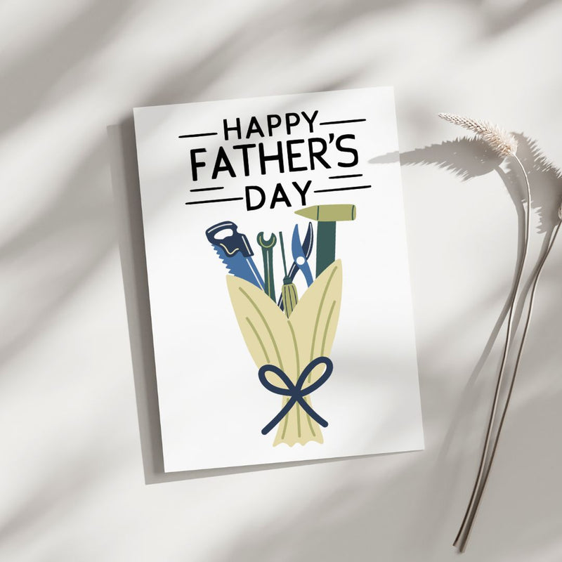 Father's Day Bouquet - Blank Greeting Card