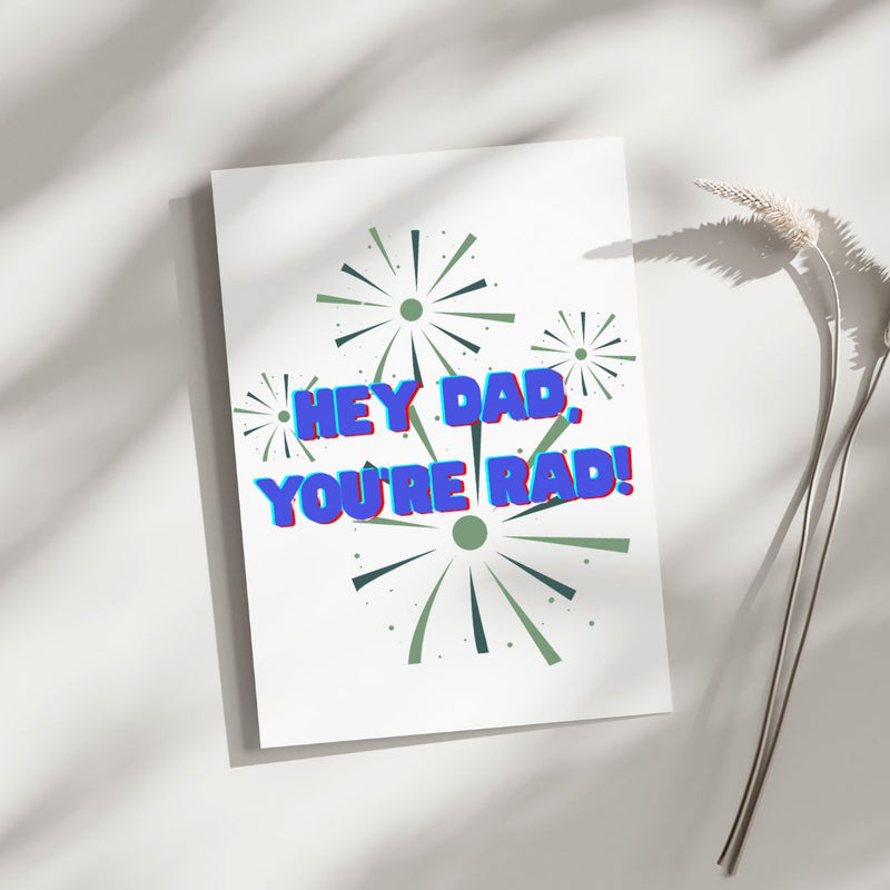 Rad Dad - Blank Greeting Card