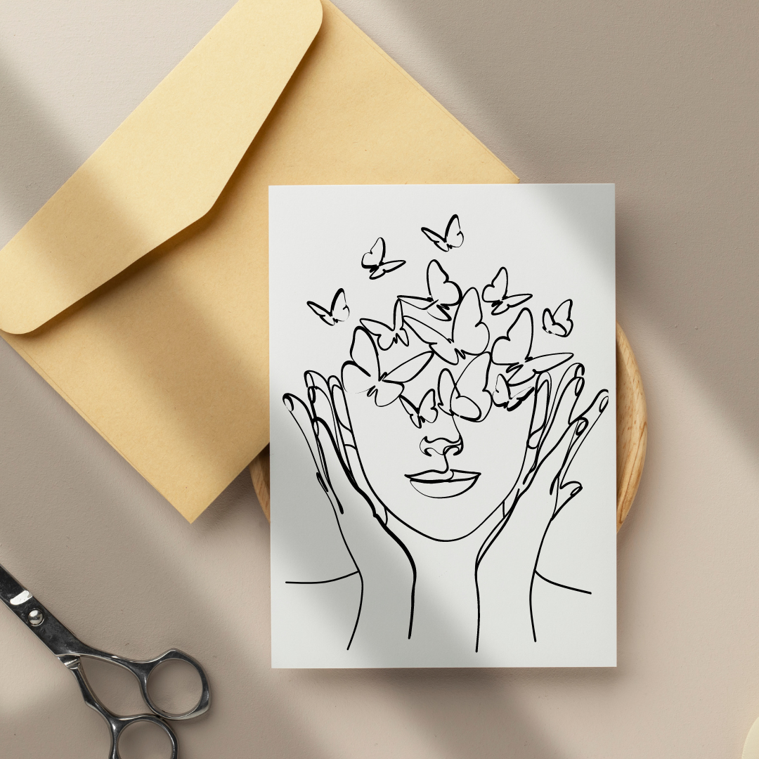 Butterfly Smile - Blank Greeting Card - Urban Sprouts