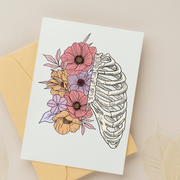 Floral Ribcage - Blank Greeting Card - Urban Sprouts