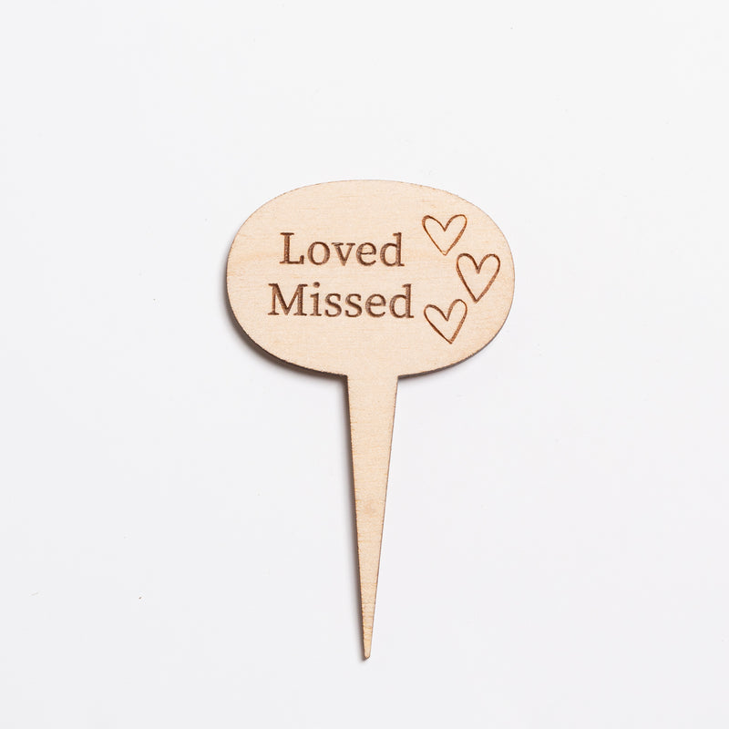 Mini Sign - Loved Missed (Hearts) - Urban Sprouts