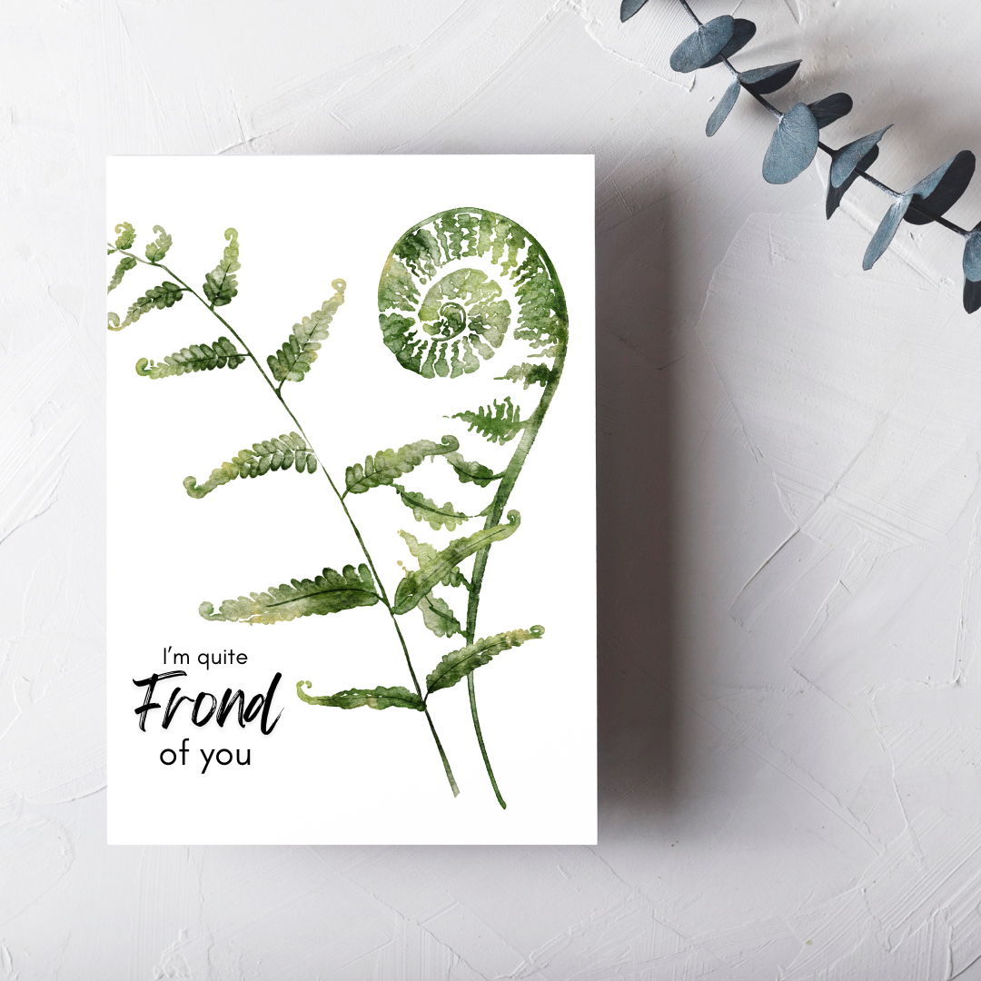 I'm Quite Frond of You - Blank Greeting Card - Urban Sprouts