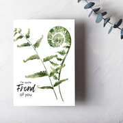 I'm Quite Frond of You - Blank Greeting Card - Urban Sprouts