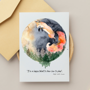 It is a Happy Talent to Know How to Play Fox - Blank Greeting Card - Urban Sprouts