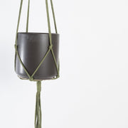 Kytras Keepers Hanger 36" Army Green Minimalist Cotton Macrame Plant Hanger