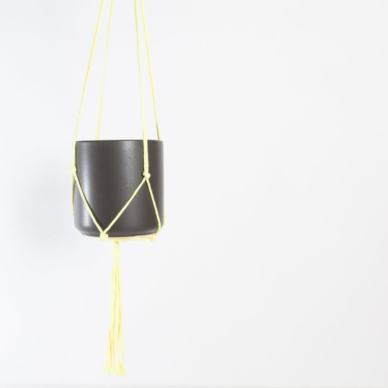 Macrame Plant Hanger - Lemon Yellow 36" - Urban Sprouts