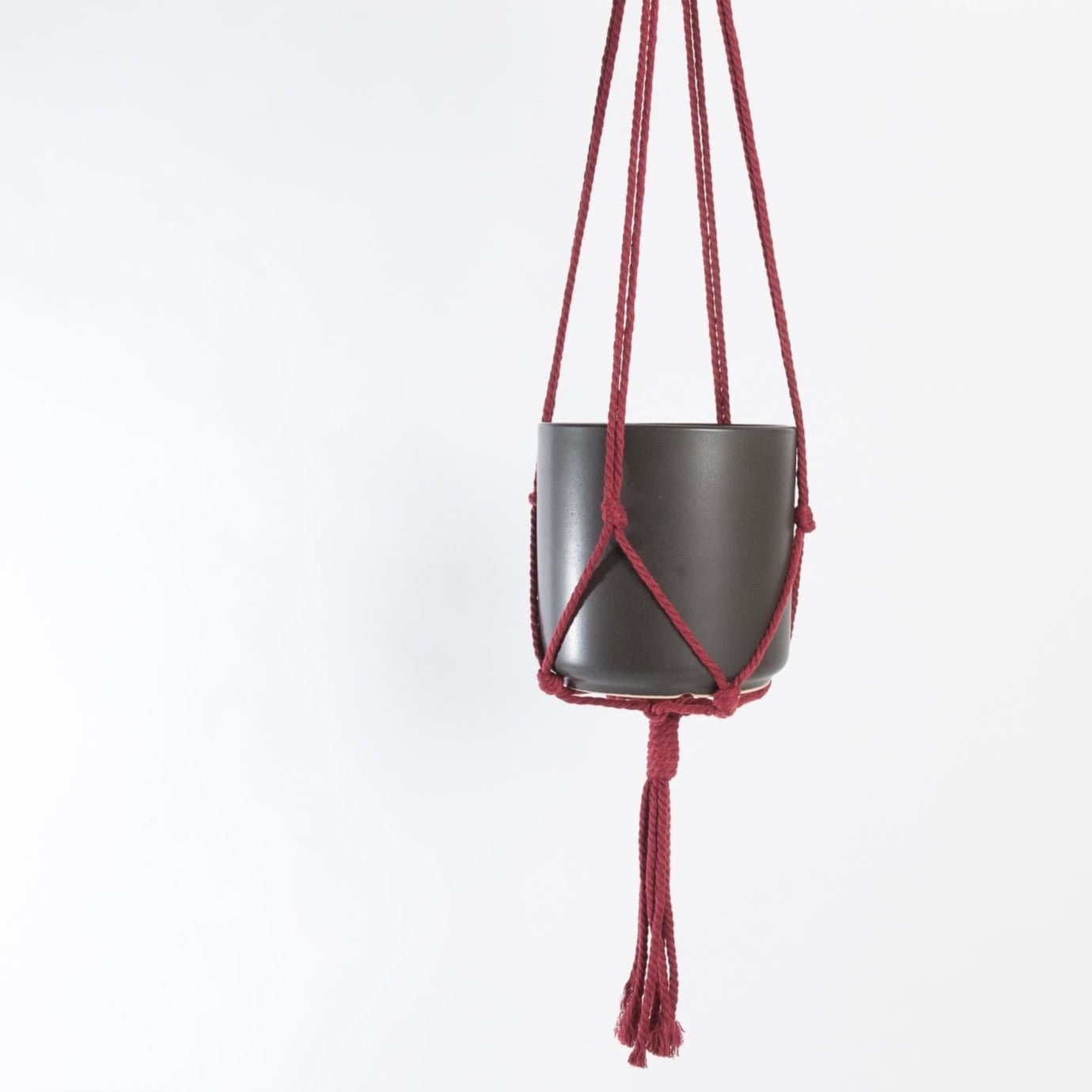 Macrame Plant Hanger - Wine Red 36" - Urban Sprouts