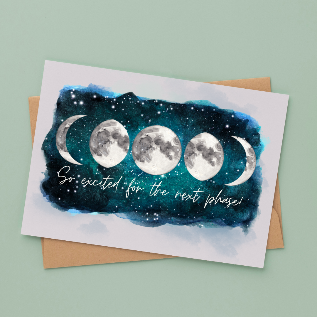 So Excited For the Next Phase - Blank Greeting Card - Urban Sprouts