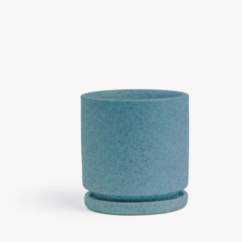 10.5" Textured Antique Teal Gemstone Planter Set - Urban Sprouts