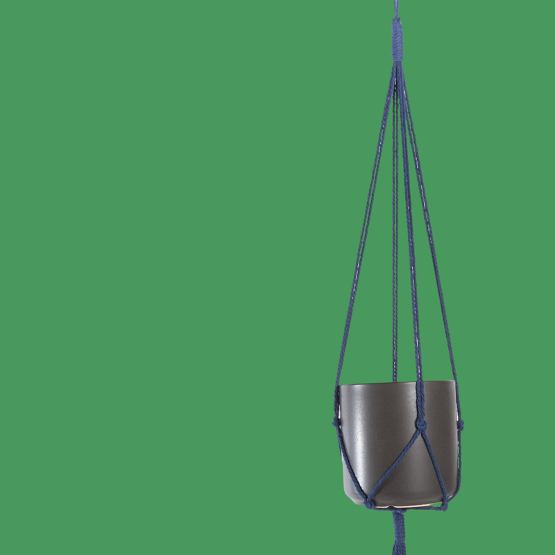 Macrame Hanger - Navy 36" - Urban Sprouts