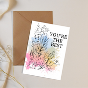 You're the Best Pastel Splash - Blank Greeting Card - Urban Sprouts