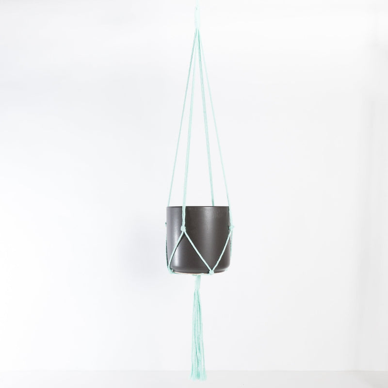 Kytras Keepers Hanger 36" Aqua Minimalist Cotton Macrame Plant Hanger