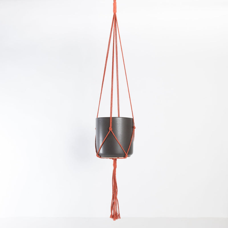 Kytras Keepers Hanger 36" Burnt Orange Minimalist Cotton Macrame Plant Hanger