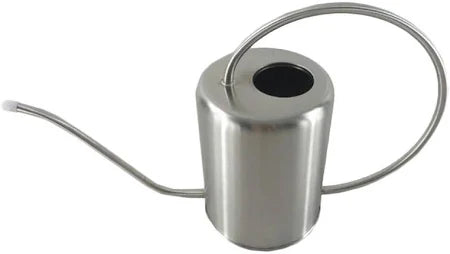 Tall Silver Cylindrical Watering Can - Urban Sprouts