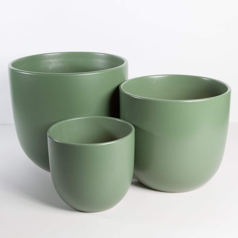 Peach & Pebble Pot Curve Ceramic Pot