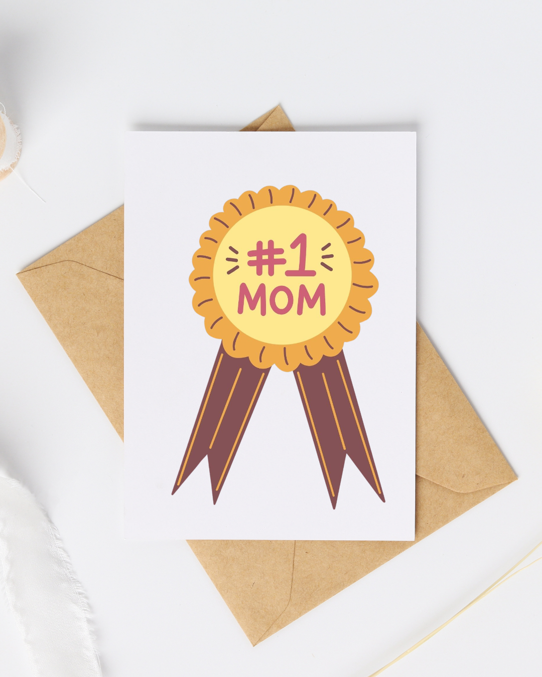 #1 Mom - Blank Greeting Card - Urban Sprouts