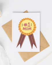 #1 Mom - Blank Greeting Card - Urban Sprouts