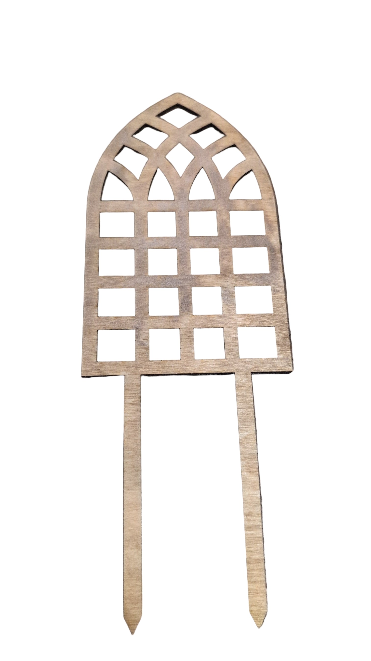 11" Walnut Lattice Widow Trellis - Urban Sprouts