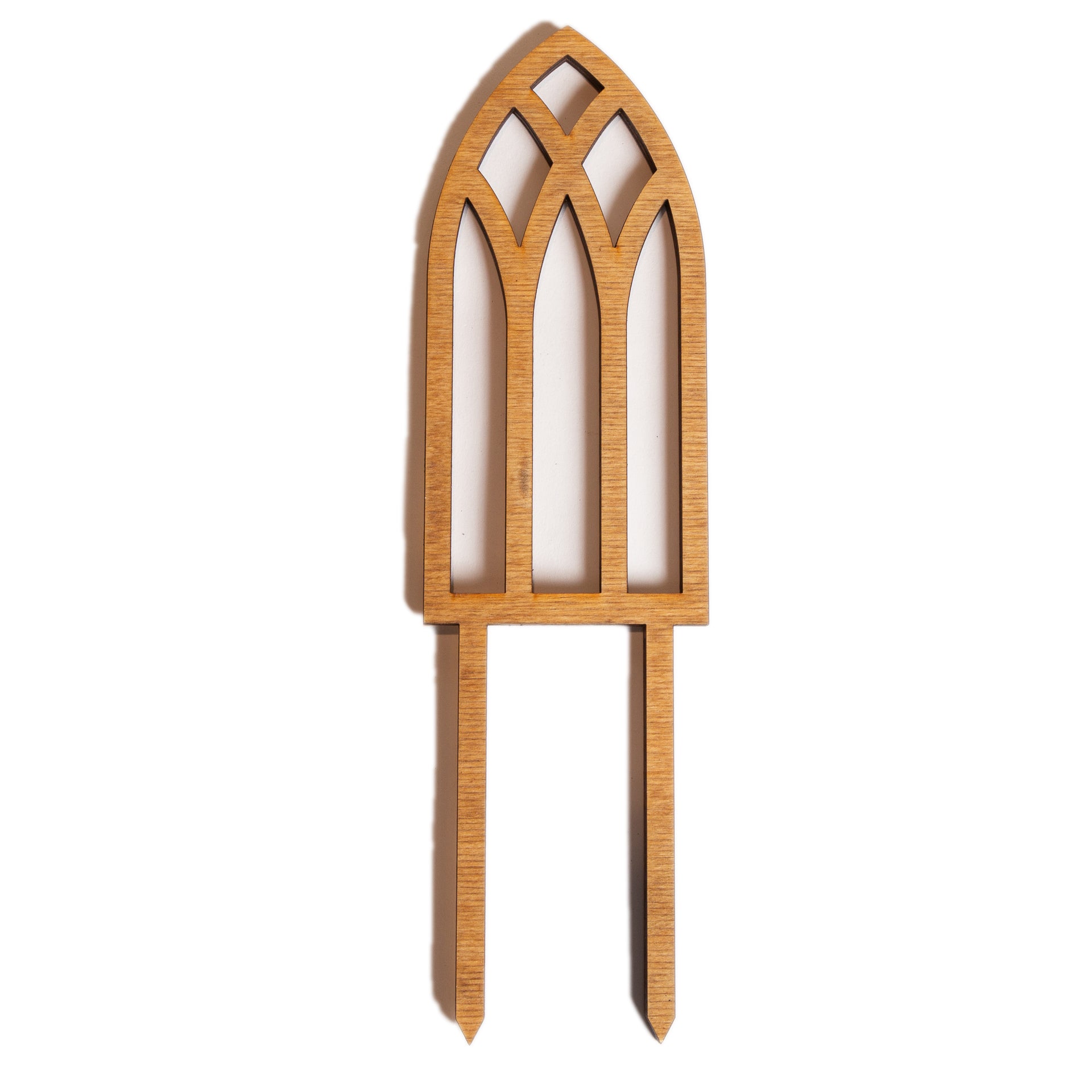 narrow wooden trellis 11" Narrow Peak Trellis Walnut