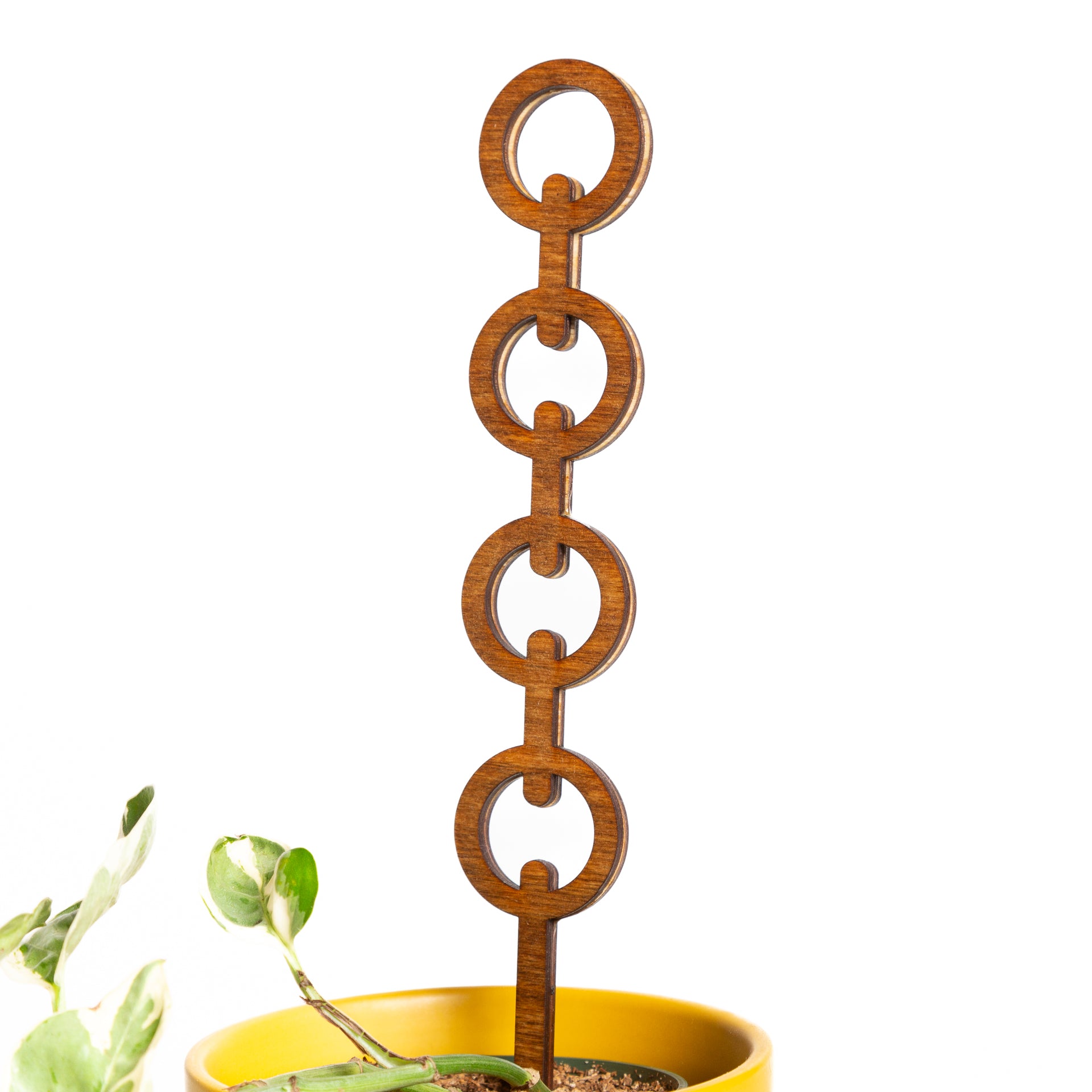 11" Round Walnut Chain Link Trellis - Urban Sprouts