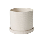 12" White Clay Morse Planter Set