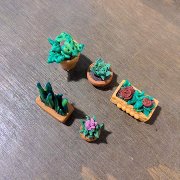 Miniature clay plants large - Urban Sprouts