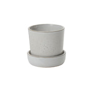5.25" White Speckle Deep Saucer Planter Set - Urban Sprouts