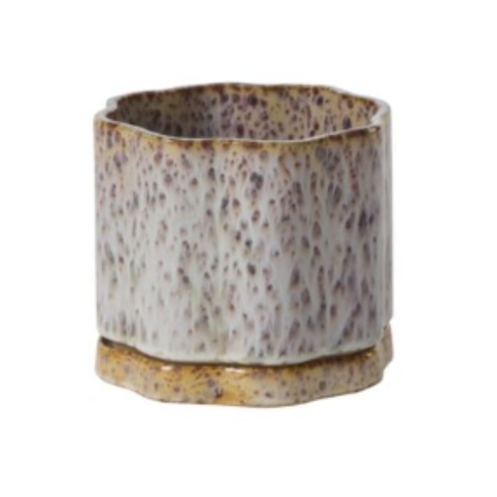 5.5" Organic Glaze Scallop Planter Set - Urban Sprouts