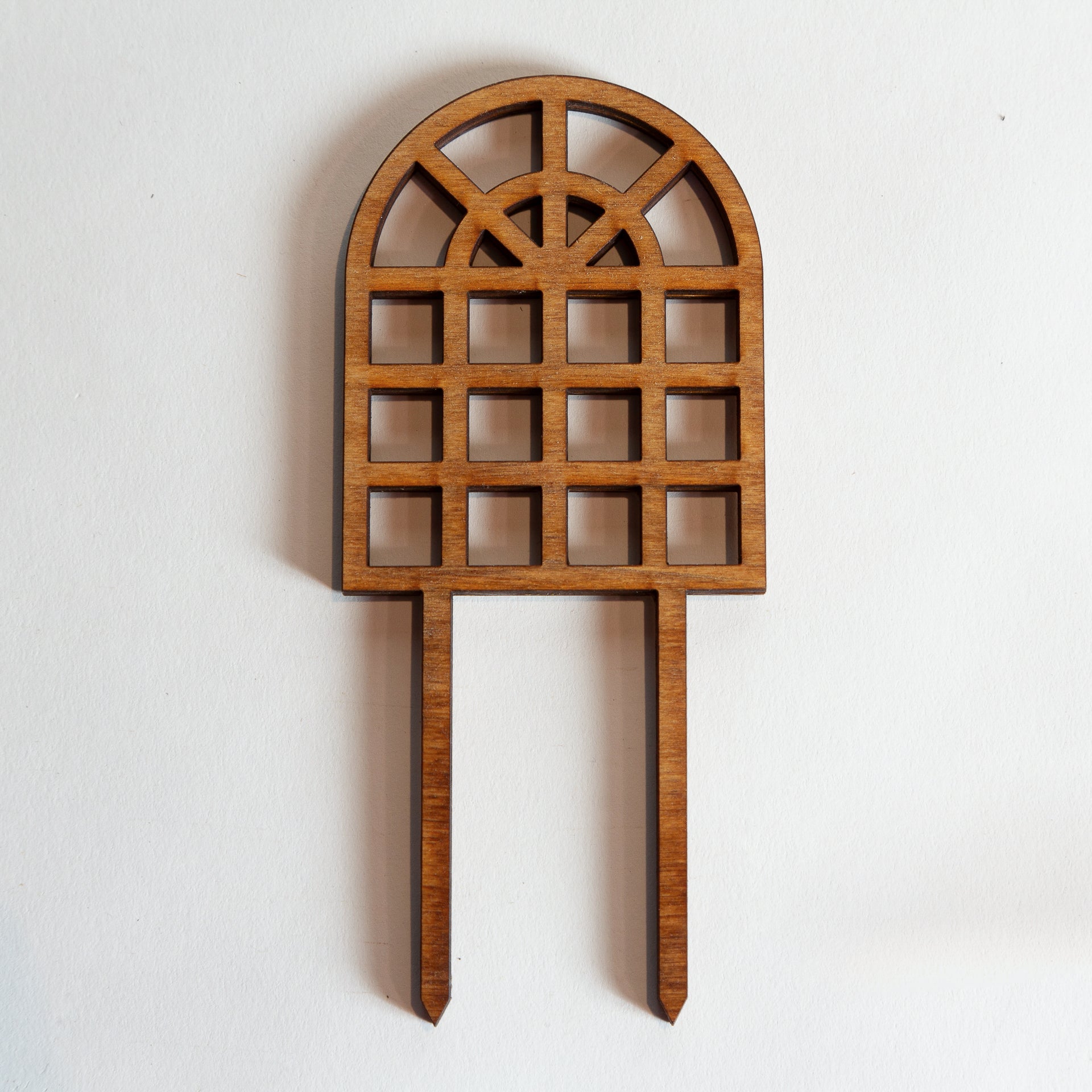 6" Walnut Mini Windowpane Trellis - Urban Sprouts