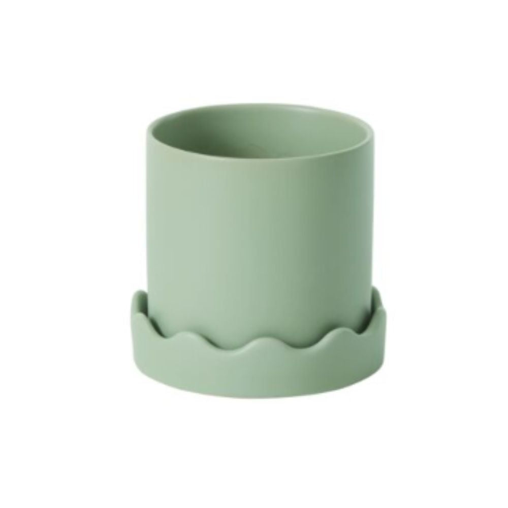 6.5" Blue Wavy Base Planter Set - Urban Sprouts