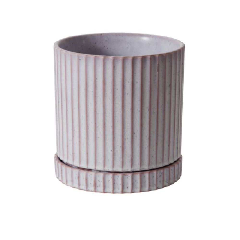 6.5" Lavender Ribbed Planter Set - Urban Sprouts