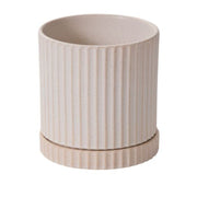 6.5" Off White Ribbed Planter Set - Urban Sprouts