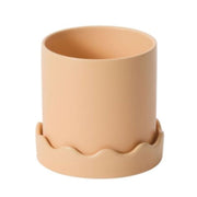 6.5" Orange Wavy Base Planter Set - Urban Sprouts