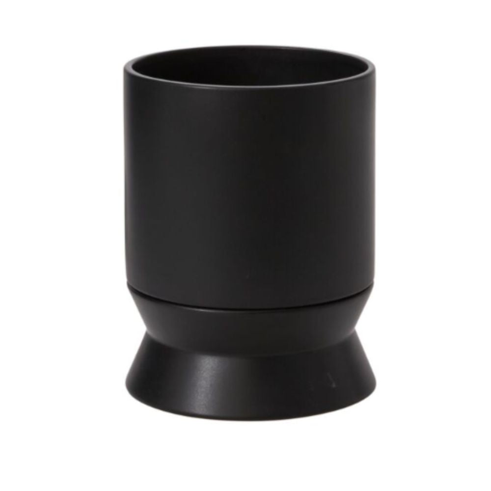 5.25" Black Fit and Flared Saucer Planter Set - Urban Sprouts