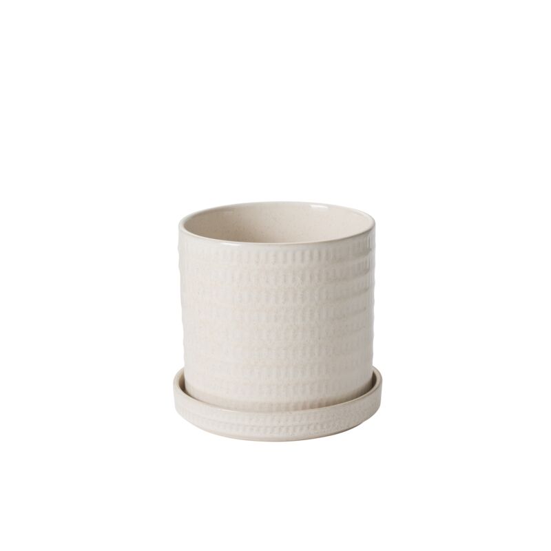 7.5" White Clay Morse Planter Set - Urban Sprouts