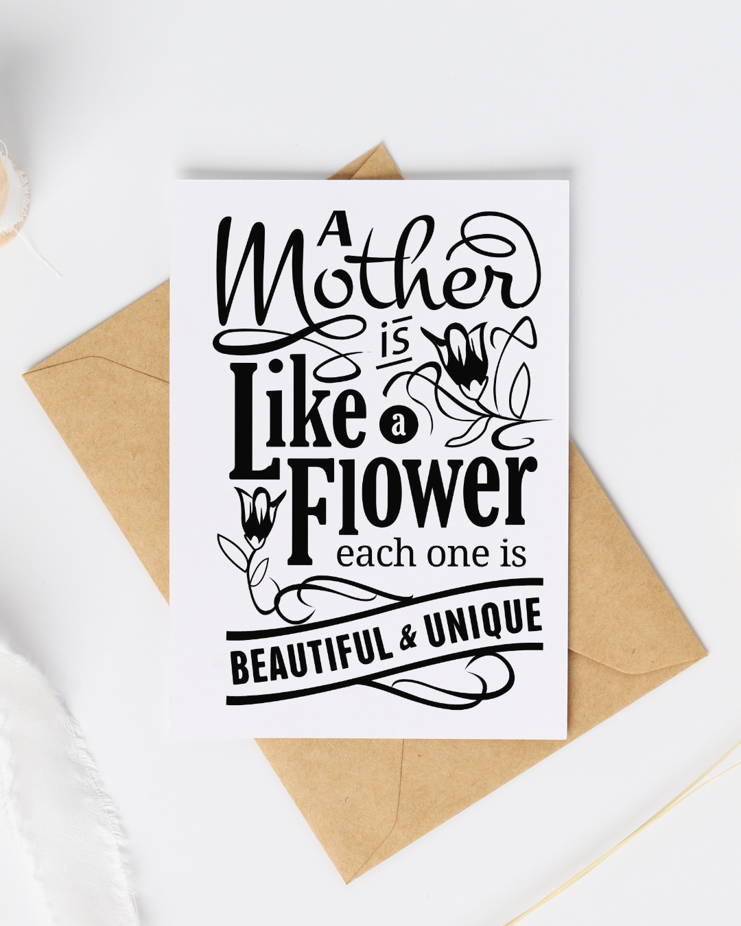 A Mother is like a Flower - Blank Greeting Card - Urban Sprouts