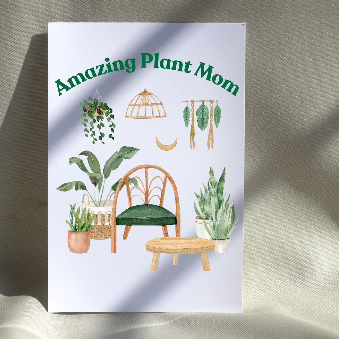 Amazing Plant Mom - Blank Greeting Card