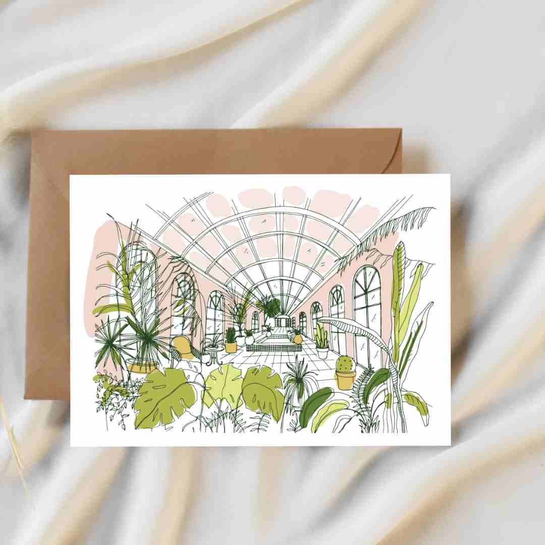 Stylized Atrium - Blank Greeting Card - Urban Sprouts