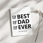 Best Dad Ever - Blank Greeting Card - Urban Sprouts