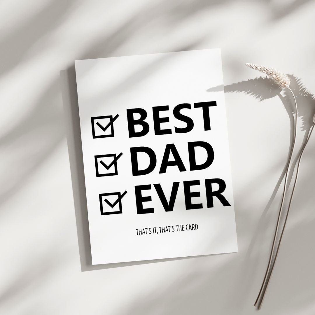 Best Dad Ever - Blank Greeting Card - Urban Sprouts