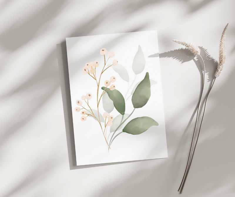 Branch w/ Berries - Blank Greeting Card