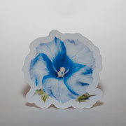 Blue Watercolor Flower Sticker