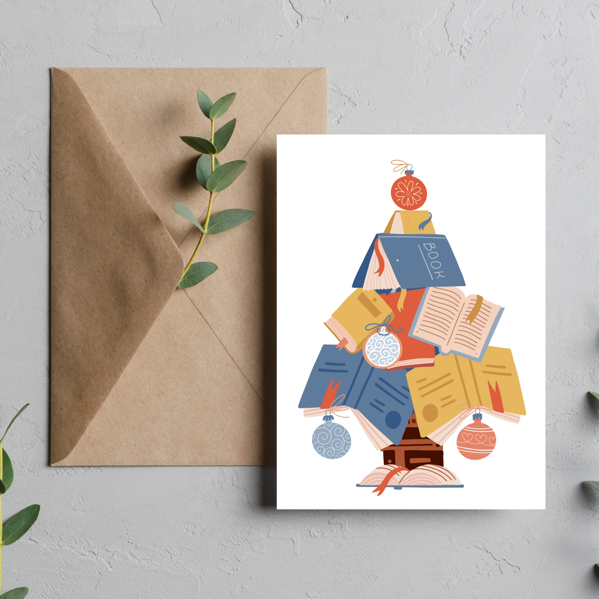 Book Tree - Blank Greeting Card - Urban Sprouts