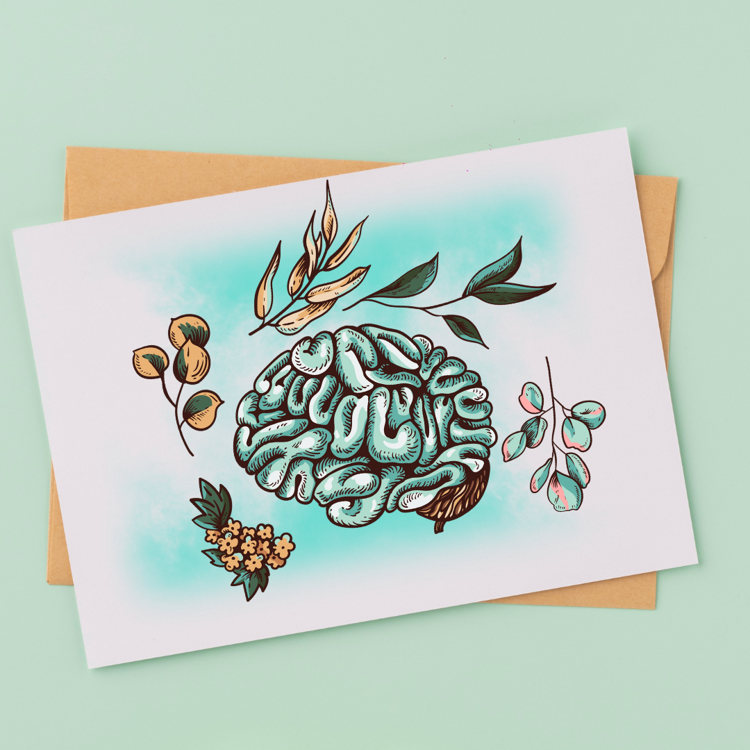 Botanical Brain - Blank Greeting Card - Urban Sprouts