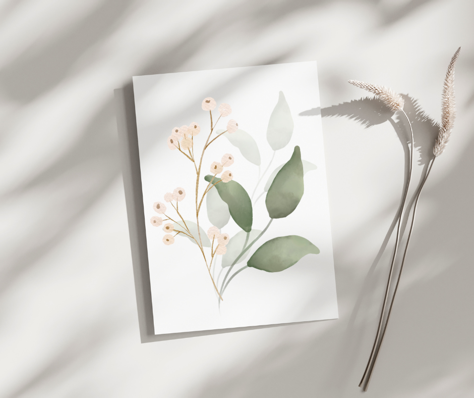 Branch w/ Berries - Blank Greeting Card - Urban Sprouts