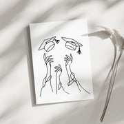 Cap Toss - Blank Greeting Card - Urban Sprouts