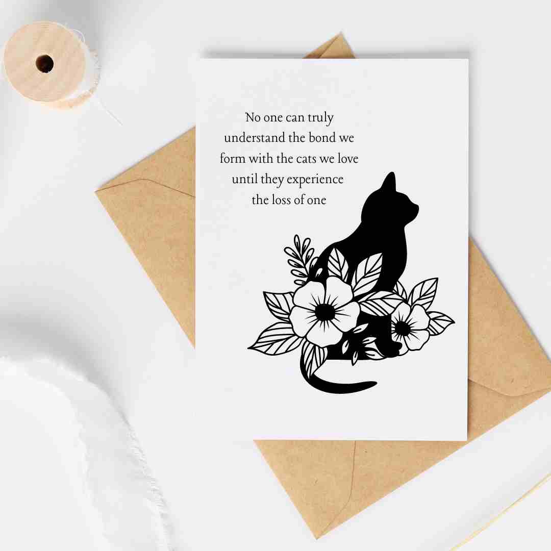 Cat Loss - Blank Greeting Card - Urban Sprouts