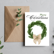 Christmas Wreath  - Blank Greeting Card - Urban Sprouts